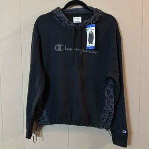 Champion hoodie cheetah print L NWT